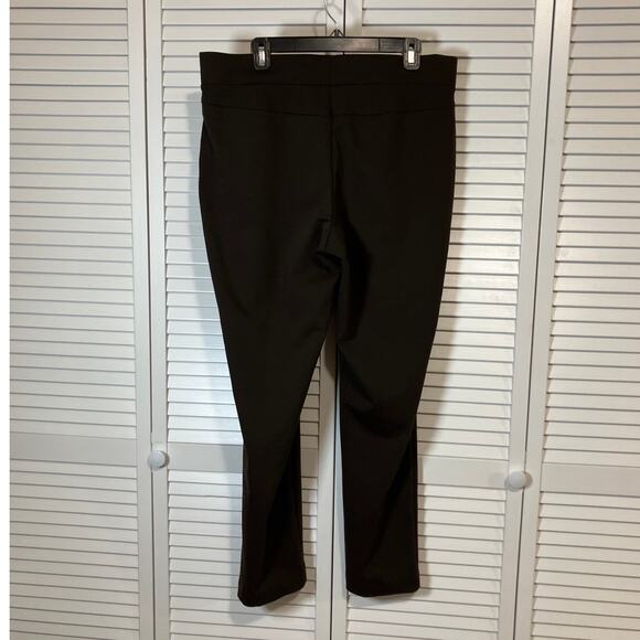 Rafaella Classic Brown Pleated Elastic Waist Pants 16 - Picture 2 of 7